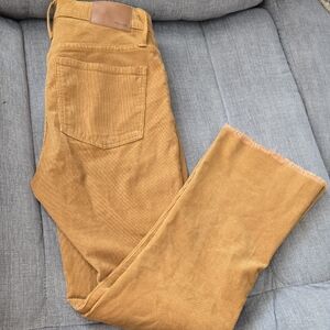 Madewell Mustard Corduroy Boot Cut Pants